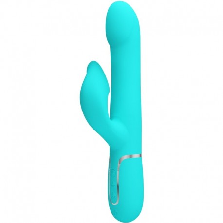 PRETTY LOVE VIBRADOR RABBIT PERLAS VERDE AGUA