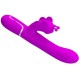 PRETTY LOVE VIBRADOR RABBIT MULTIFUNCIaN 4 EN 1 MARIPOSA FUCSIA