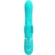 PRETTY LOVE VIBRADOR RABBIT MULTIFUNCIaN 4 EN 1 MARIPOSA VERDE AGUA