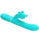 PRETTY LOVE VIBRADOR RABBIT MULTIFUNCIaN 4 EN 1 MARIPOSA VERDE AGUA