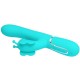 PRETTY LOVE VIBRADOR RABBIT MULTIFUNCIaN 4 EN 1 MARIPOSA VERDE AGUA