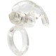 SEVEN CREATIONS ANILLO VIBRADOR DE SILICONA TRANSPARENTE