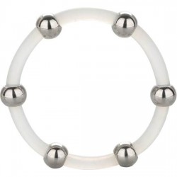CALEXOTICS ANILLO DE SILICONA CON CUENTAS DE ACERO TALLA XL