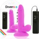 DIVERSIA DILDO FLEXIBLE CON VIBRACION MORADO 17 CM O 33 CM