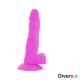 DIVERSIA DILDO FLEXIBLE CON VIBRACIaN LILA 18 CM O 4 CM