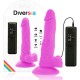 DIVERSIA DILDO FLEXIBLE CON VIBRACIaN LILA 18 CM O 4 CM