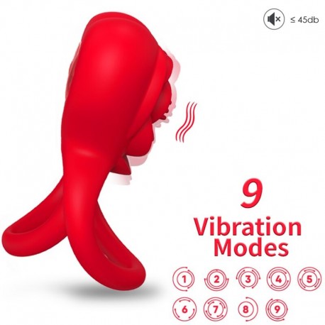 ARMONY ANILLO VIBRADOR CORAZaN ROJO