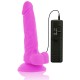 DIVERSIA DILDO FLEXIBLE CON VIBRACIaN LILA 18 CM O 4 CM