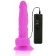 DIVERSIA DILDO FLEXIBLE CON VIBRACIaN LILA 18 CM O 4 CM