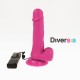 DIVERSIA DILDO FLEXIBLE CON VIBRACION LILA 205 CM O 42 CM