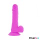 DIVERSIA DILDO FLEXIBLE CON VIBRACION LILA 205 CM O 42 CM