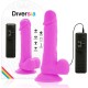 DIVERSIA DILDO FLEXIBLE CON VIBRACION LILA 205 CM O 42 CM