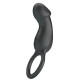 PRETTY LOVE TRAE ANILLO VIBRADOR CON ESTIMULADOR NEGRO