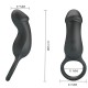 PRETTY LOVE TRAE ANILLO VIBRADOR CON ESTIMULADOR NEGRO
