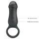 PRETTY LOVE TRAE ANILLO VIBRADOR CON ESTIMULADOR NEGRO