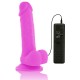 DIVERSIA DILDO FLEXIBLE CON VIBRACION LILA 205 CM O 42 CM