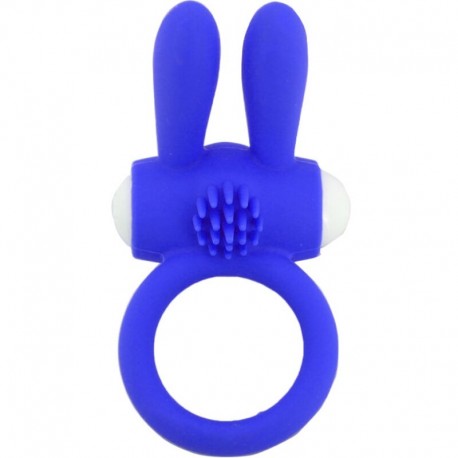 ARMONY MR BUNNY ANILLO VIBRADOR SILICONA AZUL