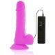 DIVERSIA DILDO FLEXIBLE CON VIBRACION LILA 205 CM O 42 CM