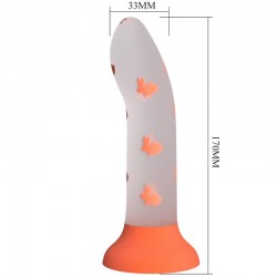 PRETTY LOVE MAGICAL NIGHTFALL DILDO SIN VIBRACIaN LUMINOSO NARANJA