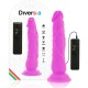 DIVERSIA DILDO FLEXIBLE CON VIBRACION LILA 21 CM O 49 CM