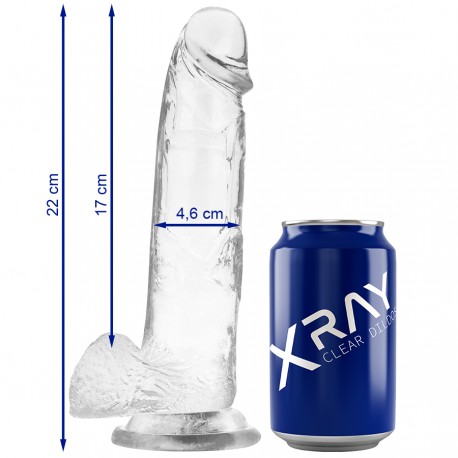 X RAY CLEAR DILDO REALISTA TRANSPARENTE 22 CM O 46 CM