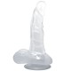 BAILE DILDO REALISTICO CON VENTOSA Y TESTICULOS 167 CM TRANSPARENTE