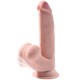 KING COCK PLUS 3D DILDO SWINGING BALLS 245 CM NATURAL