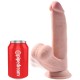 KING COCK PLUS 3D DILDO SWINGING BALLS 245 CM NATURAL