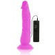 DIVERSIA DILDO FLEXIBLE CON VIBRACION LILA 21 CM O 49 CM