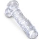 KING COCK CLEAR PENE REALISTICO CON TESTICULOS 165 CM TRANSPARENTE