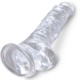 KING COCK CLEAR PENE REALISTICO CON TESTICULOS 165 CM TRANSPARENTE