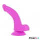 DIVERSIA DILDO FLEXIBLE CON VIBRACION LILA 215 CM O 45 CM