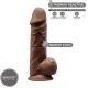 SILEXD MODELO 1 PENE REALISTICO SILICONA PREMIUM SILEXPAN MARRON 215 CM