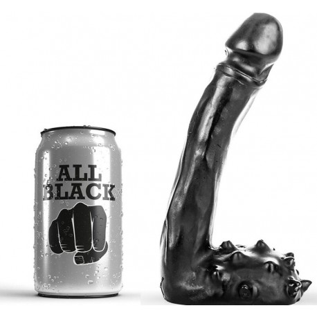 ALL BLACK DILDO REALISTICO 19 CM