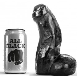 ALL BLACK REALISTIC DONG NEGRO 17 CM