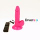 DIVERSIA DILDO FLEXIBLE CON VIBRACION ROSA 17 CM O 33 CM