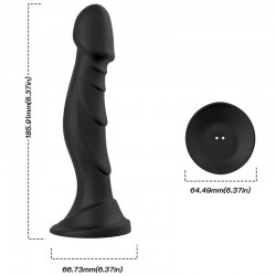 ARMONY - DILDO VIBRADOR & PLUG ANAL CONTROL REMOTO NEGRO