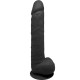 SILEXD MODELO 1 PENE REALISTICO SILICONA PREMIUM SILEXPAN NEGRO 38 CM