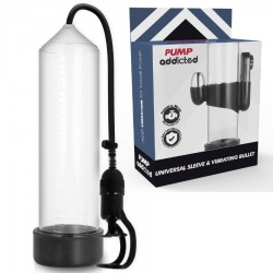 PUMP ADDICTED - BOMBA ERECCIÃN RX5 TRANSPARENTE CON VIBRADOR