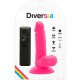 DIVERSIA DILDO FLEXIBLE CON VIBRACION ROSA 17 CM O 33 CM