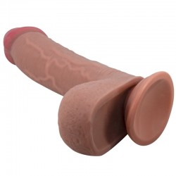 PRETTY LOVE SLIDING SKIN SERIES DILDO REALaSTICO CON VENTOSA PIEL DESLIZANTE MULATO 234 CM