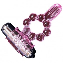 BAILE - ANILLO SILICONA 10 RITMOS LENGUA CON VIBRACIÃN ROSA
