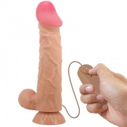 PRETTY LOVE - SLIDING SKIN SERIES DILDO REALÃSTICO CON VENTOSA PIEL DESLIZANTE CONTROL REMOTO NATURAL 24 CM