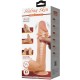 PRETTY LOVE SLIDING SKIN SERIES DILDO REALaSTICO CON VENTOSA PIEL DESLIZANTE CONTROL REMOTO NATURAL 24 CM