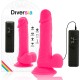 DIVERSIA DILDO FLEXIBLE CON VIBRACION ROSA 205 CM O 42 CM