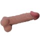 PRETTY LOVE SLIDING SKIN SERIES DILDO REALaSTICO CON VENTOSA PIEL DESLIZANTE MORENO 24 CM