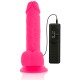 DIVERSIA DILDO FLEXIBLE CON VIBRACION ROSA 205 CM O 42 CM