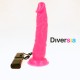 DIVERSIA DILDO FLEXIBLE CON VIBRACION ROSA 21 CM O 49 CM