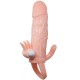 BAILE BRAVE MAN FUNDA PENE ANAL Y CLITORIS VIBRADOR 165 CM NATURAL