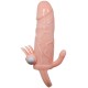 BAILE BRAVE MAN FUNDA PENE ANAL Y CLITORIS VIBRADOR 165 CM NATURAL